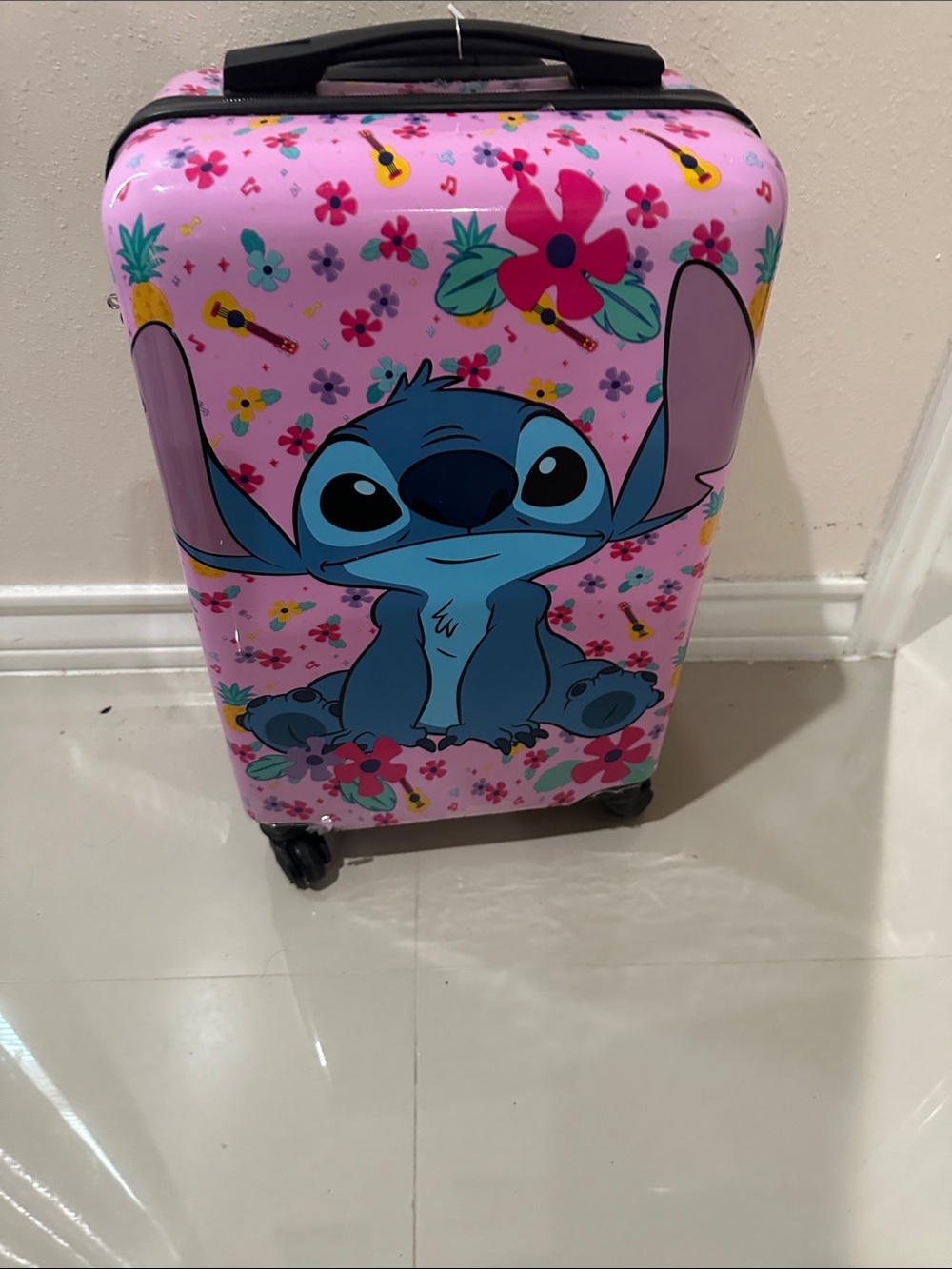 Stitch Kids Hardside Rolling Suitcase - Pink Floral